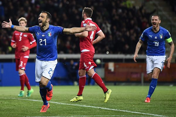 EURO2020: NAZIONALE.ITALIA-LIECHTENSTEIN 6-0,QUAGLIARELLA NELLA STORIA