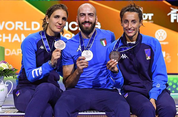 DI FRANCISCA, ERRIGO E SANTARELLI BRONZO AI MONDIALI DI SCHERMA