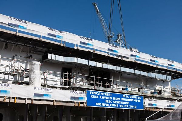 FINCANTIERI SVELA MSC SEASHORE, NAVE PIÙ GRANDE COSTRUITA IN ITALIA