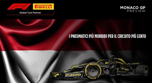 GP MONACO. PIRELLI. MESCOLE PIU’ MORBIDE PER CIRCUITO PIU’ LENTO