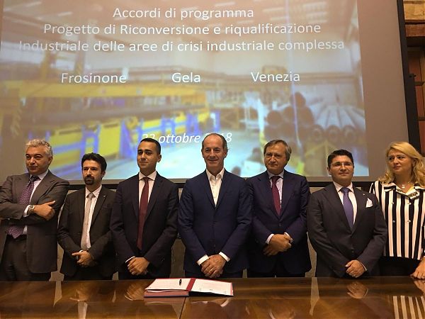 VENEZIA, ACCORDO PROGRAMMA PER AREA CRISI INDUSTRIALE