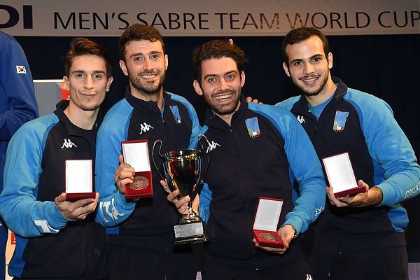 CDM SCIABOLA. AZZURRI SUL TERZO GRADINO DEL PODIO A BUDAPEST