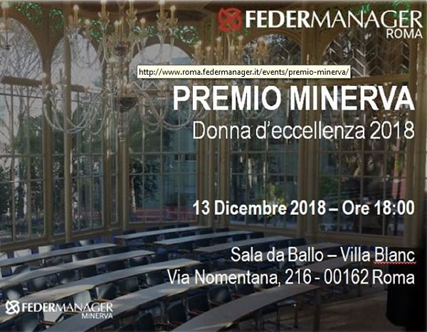 IL “MINERVA 2018” A QUATTRO DONNE MANAGER