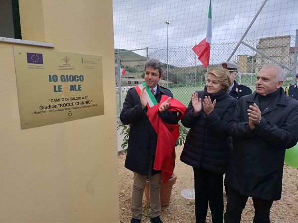 A SALEMI UN CAMPO DI CALCIO A 5 INTITOLATO A ROCCO CHINNICI
