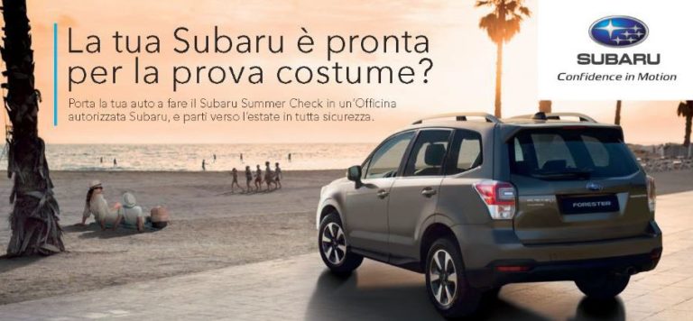 PARTE IL 15 GIUGNO IL SUBARU SUMMER CHECK 2018
