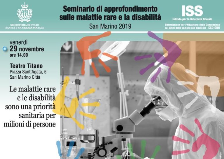 SAN MARINO, 29 NOVEMBRE CONVEGNO SU MALATTIE RARE