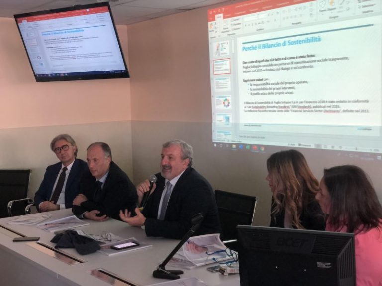 PUGLIA SVILUPPO PRESENTA IL BILANCIO DI SOSTENIBILITÀ