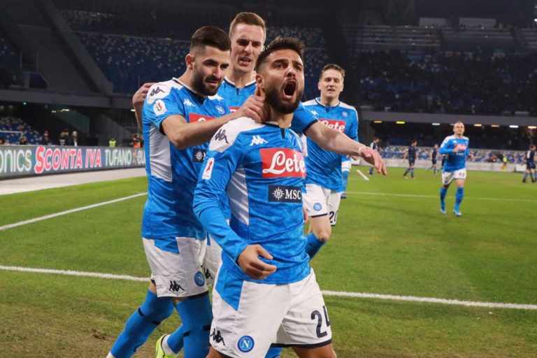 INSIGNE STENDE LA LAZIO, NAPOLI IN SEMIFINALE
