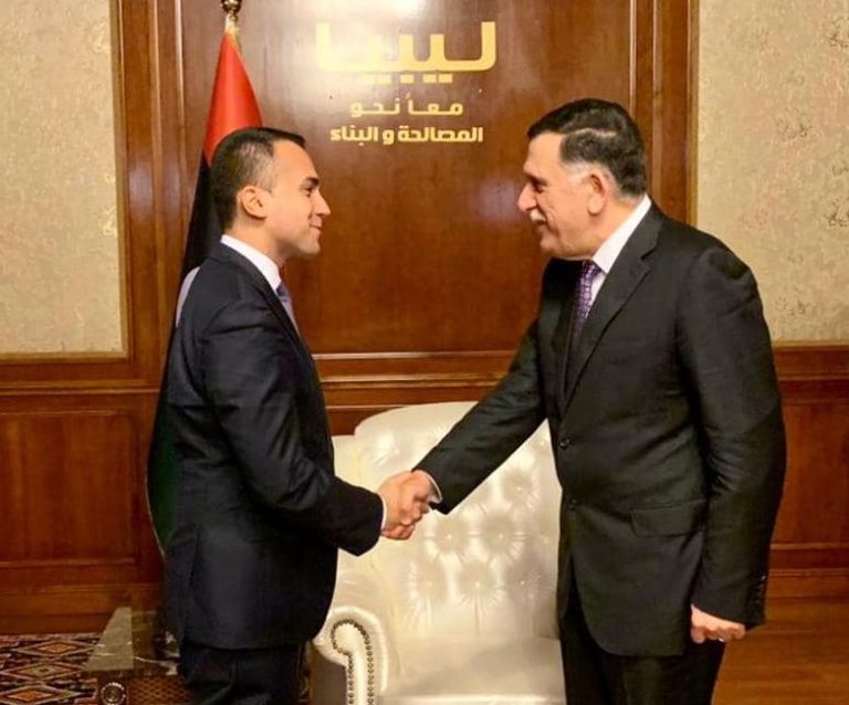 Libia, Di Maio incontra Sarraj “Approccio inclusivo”