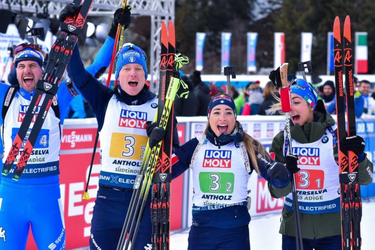 Italia d’argento con la staffetta mista ai Mondiali di biathlon