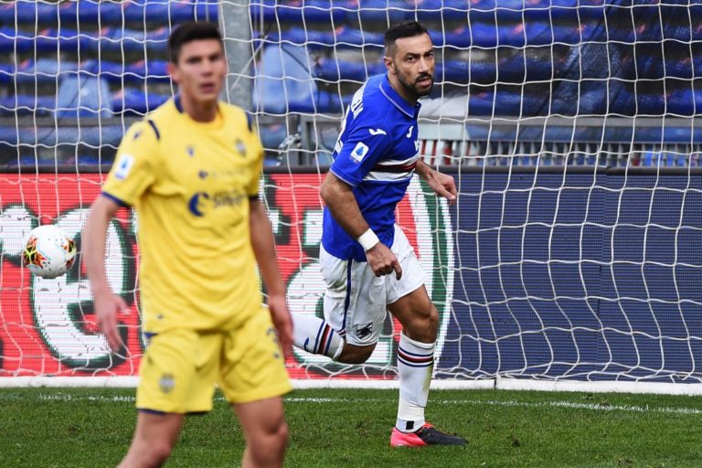 Doppietta Quagliarella, la Samp batte 2-1 in rimonta il Verona