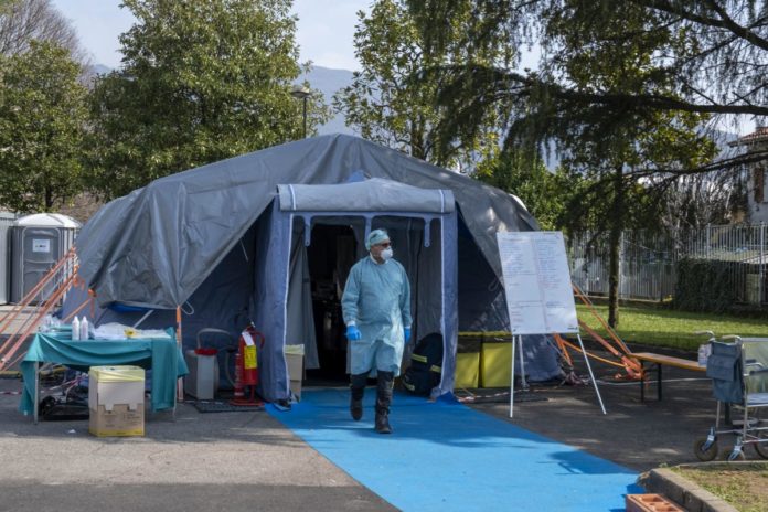 EMERGENZA CORONAVIRUS, OSPEDALE DA CAMPO SPEDALI CIVILI DI BRESCIA
