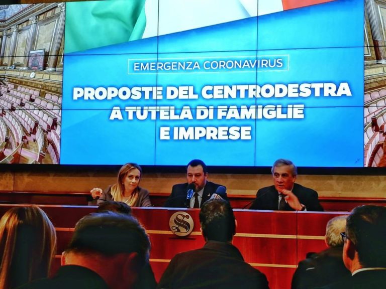 Coronavirus, dal centrodestra proposte per 30 miliardi