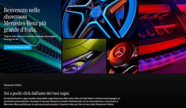 Lo showroom online di Mercedes-Benz Italia è sempre aperto
