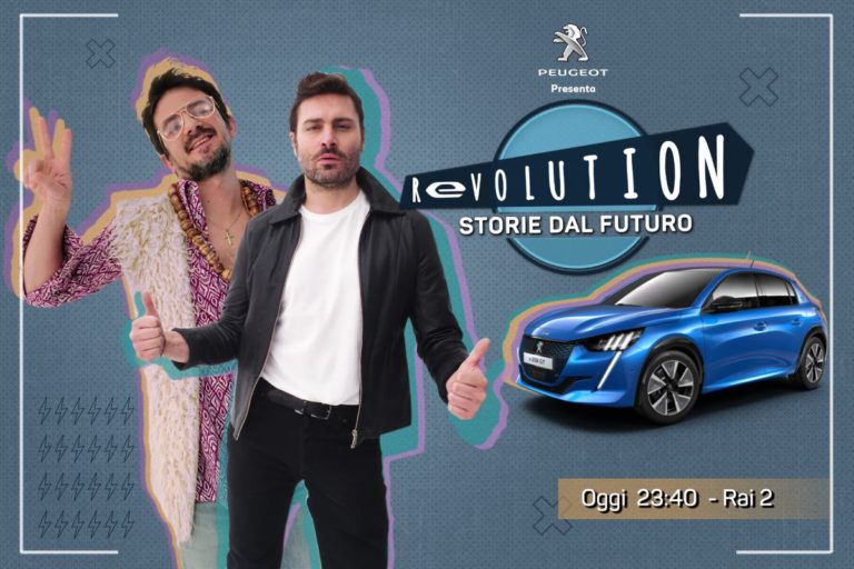 Peugeot e-208 protagonista di “Revolution” su Rai2, storie dal futuro