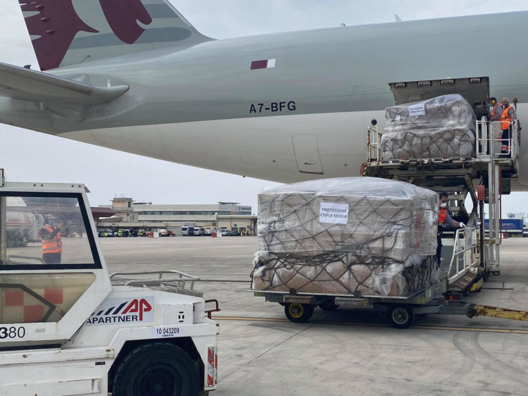 In Sicilia altre 56 tonnellate di materiale sanitario