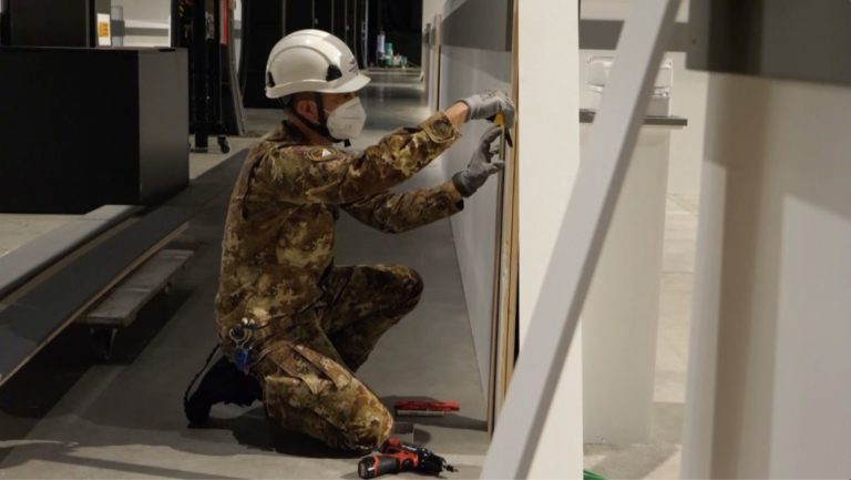 Al lavoro Genio Aeronautica per costruire Ospedale Covid OGR Torino