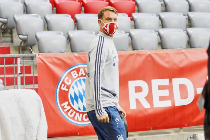 1.Bundesliga FC BAYERN MUENCHEN - EINTRACHT FRANKFURT Muenchen, Deutschland, 23. Mai 2020, Manuel NEUER, FCB 1 mit Mund