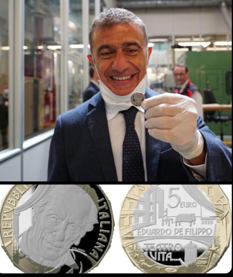 Una moneta dedicata a Eduardo De Filippo