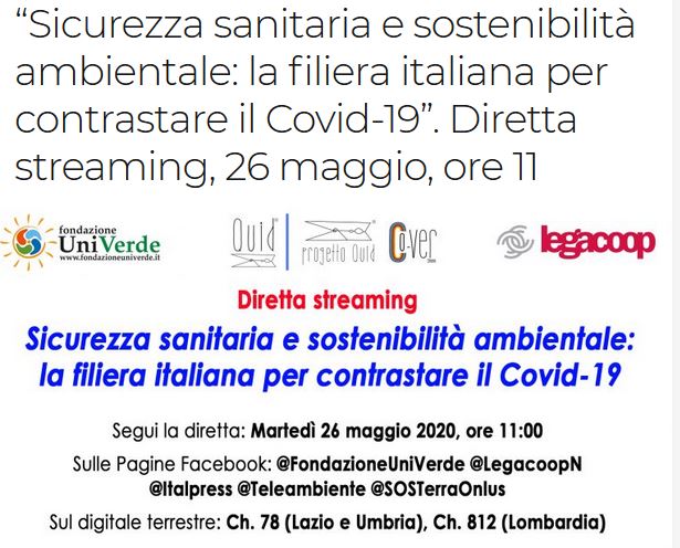 Coronavirus, Pecoraro Scanio “Governo sostenga uso dpi ecologici”
