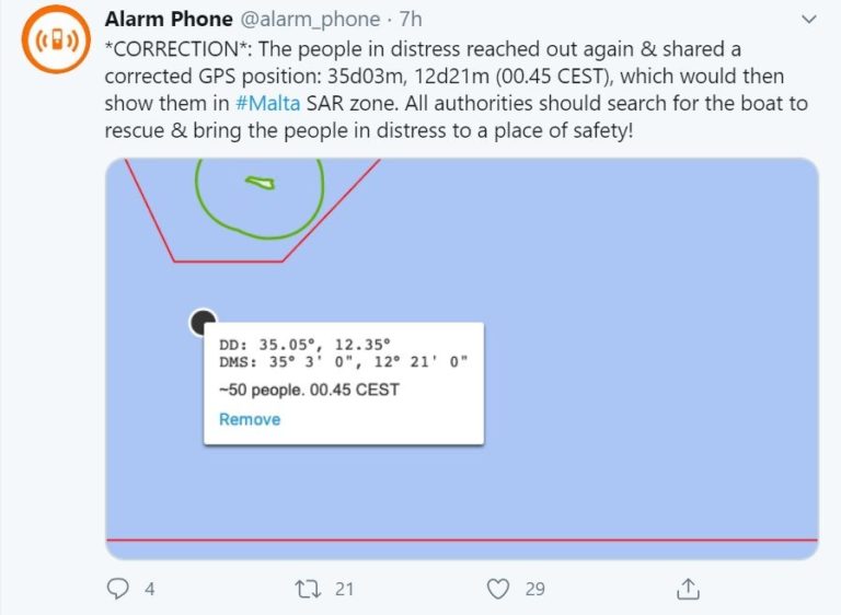 Malta asks Italy to disembark 50 migrants in Lampedusa