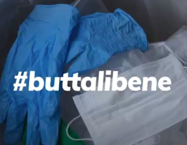 Campagna Minambiente su smaltimento corretto di mascherine e guanti