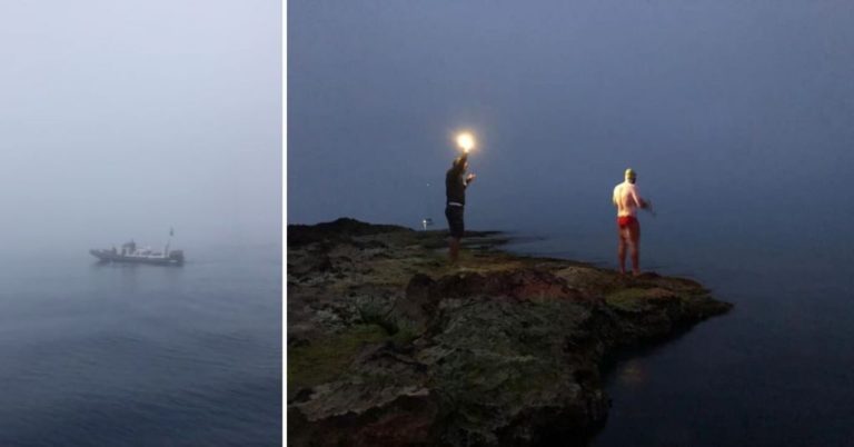 Sicily-Malta, swimmer raising awareness of marine environment