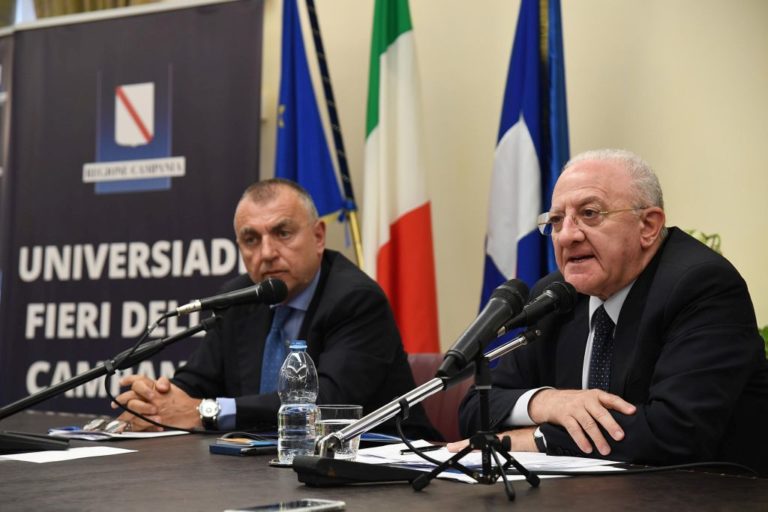 De Luca “Governo segua il modello delle Universiadi”