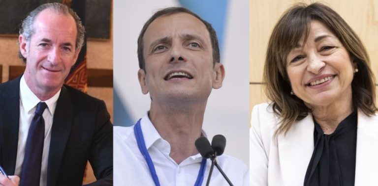 Sondaggi, i governatori più amati Zaia, Fedriga e Tesei