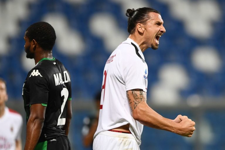 Ibrahimovic stende il Sassuolo e porta il Milan in Europa
