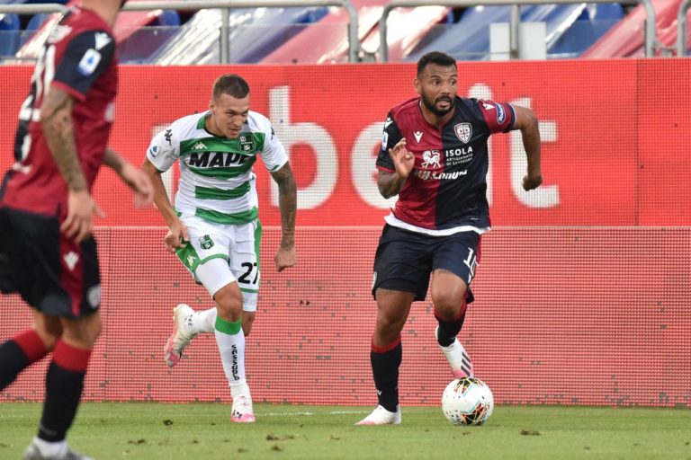Cagliari-Sassuolo 1-1,  Joao Pedro rimedia al gol di Caputo