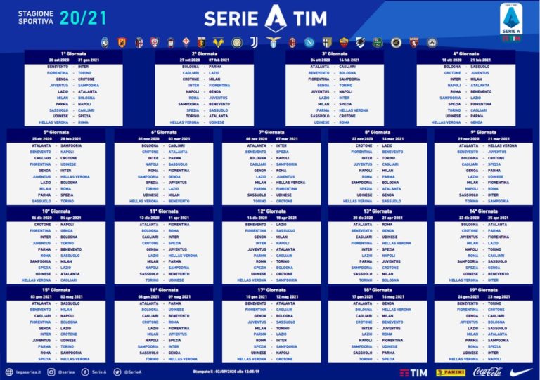 La Juventus parte contro la Samp, tanti big match nel finale