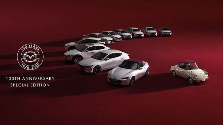 Mazda apre la commercializzazione della gamma 100th Anniversary