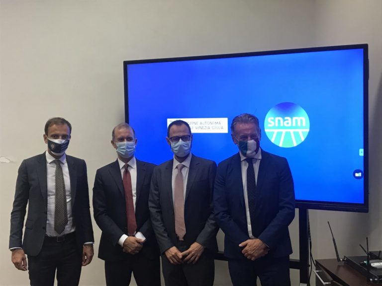 Snam, intesa con Regione Fvg per idrogeno e transizione energetica