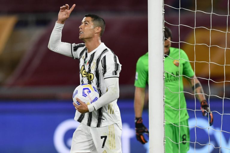 Roma-Juve 2-2, doppio Veretout e doppio CR7