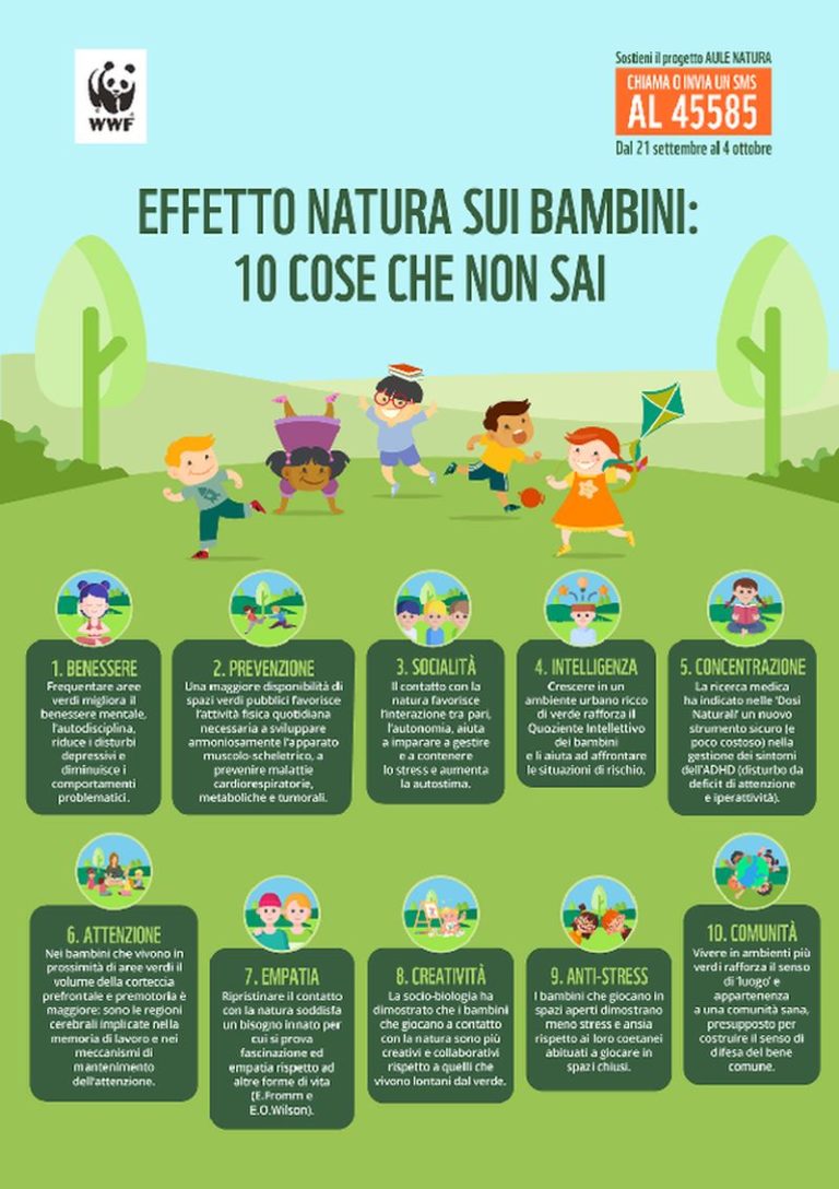 Effetto natura sui bambini aumenta salute, intelligenza e benessere