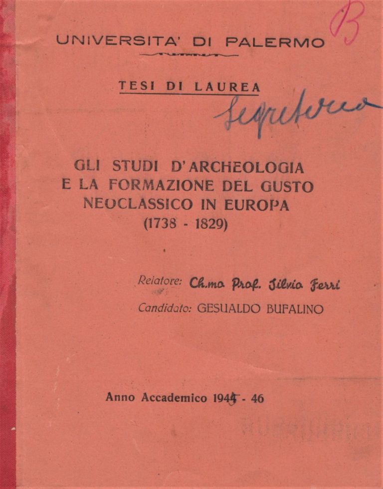 Unipa, ritrovata la tesi di laurea di Gesualdo Bufalino