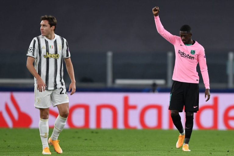 Juve cede al Barca, Dembelè e Messi in gol allo Stadium