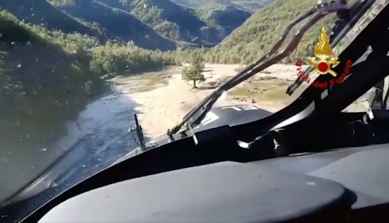 Il Po salito di 6 metri in un giorno, campi agricoli sott’acqua