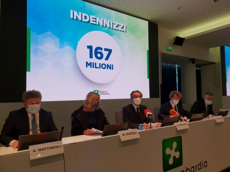 Coronavirus, Fontana “167 mln per famiglie, cittadini e imprese”