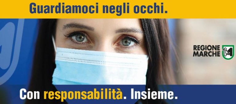 “Guardiamoci negli occhi”, nuova campagna di prevenzione del Covid nelle Marche