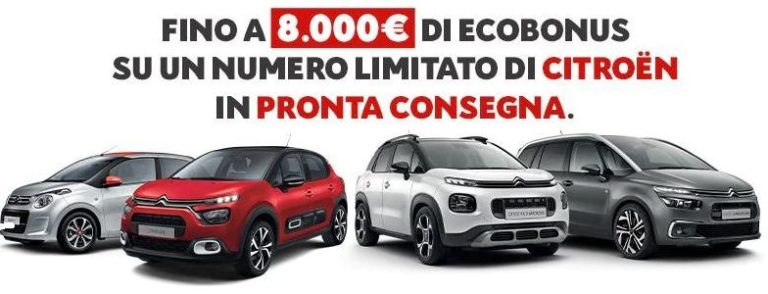 Ecobonus su Citroen in pronta consegna