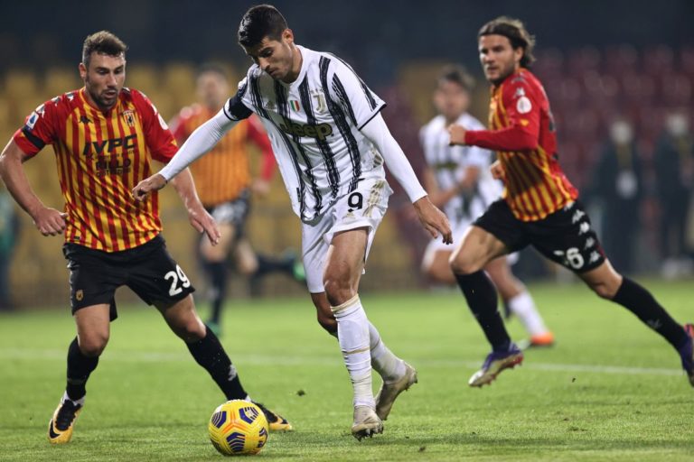 Morata non basta, Juve fermata sull’1-1 a Benevento