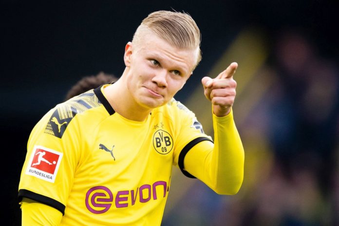 Dortmund, 01.02.2020 Torjubel: Erling Haaland (BvB) Borussia Dortmund - Union Berlin *** Dortmund, 01 02 2020 Goal celeb
