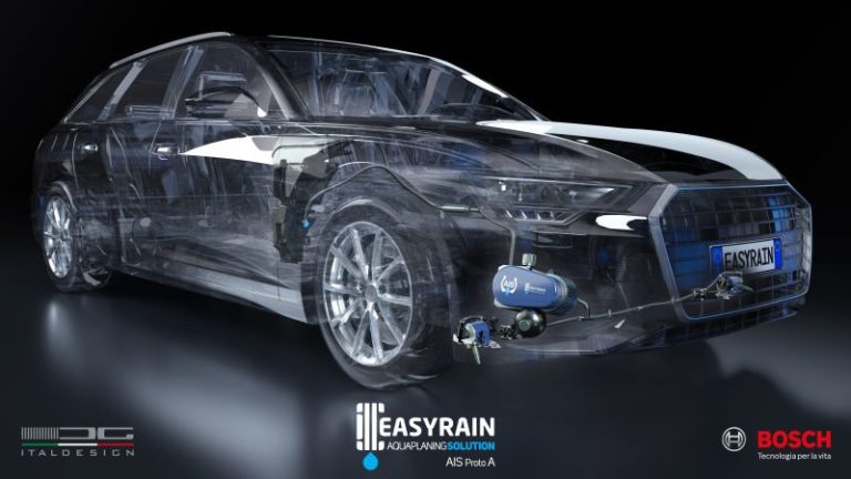 Easyrain con Bosch e Italdesign per sistema anti aquaplaning