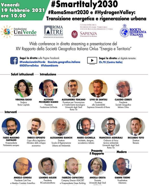 Transizione energetica, il 19 febbraio web conference “#Smartitaly2030”