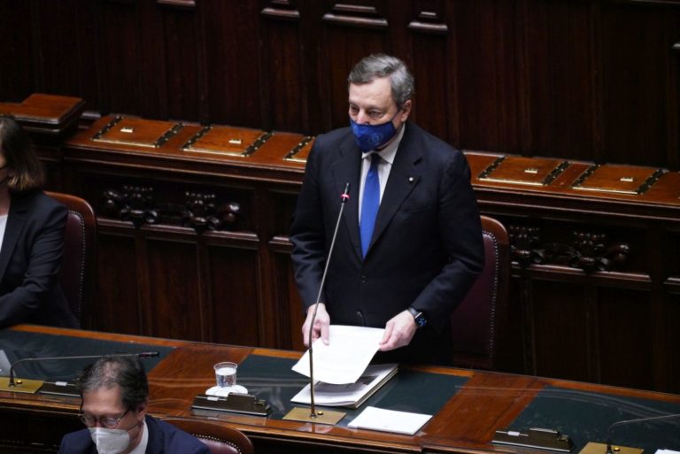 Draghi “Piena collaborazione con il Parlamento sul Pnrr”