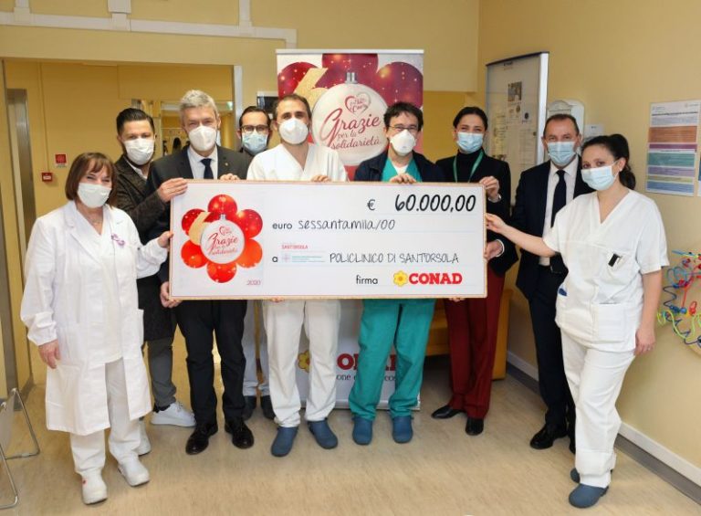 Conad Nord Ovest, 60mila euro al Policlinico Sant’Orsola di Bologna