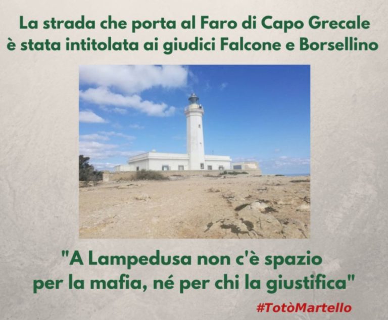 A Lampedusa una strada intitolata a Falcone e Borsellino