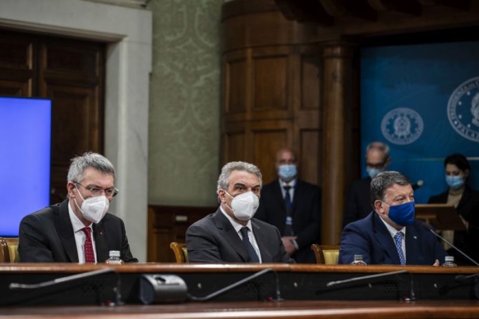 10/03/Maurizio Landini,Luigi Sbarra e Pierpaolo Bombardieri